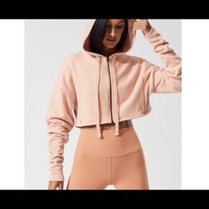 Alo extreme crop blush hoodie